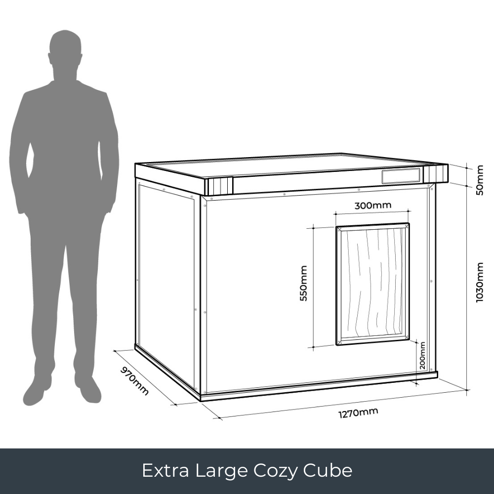 Large Door Medium CozyCube Coldroom Panel Insulated Dog House