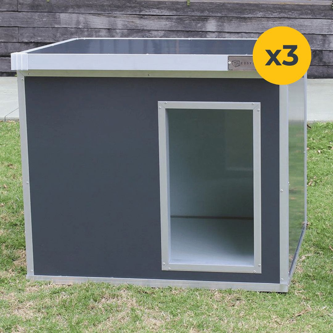 3 x Large Door Medium CozyCube Coldroom Panel Insulated Dog House