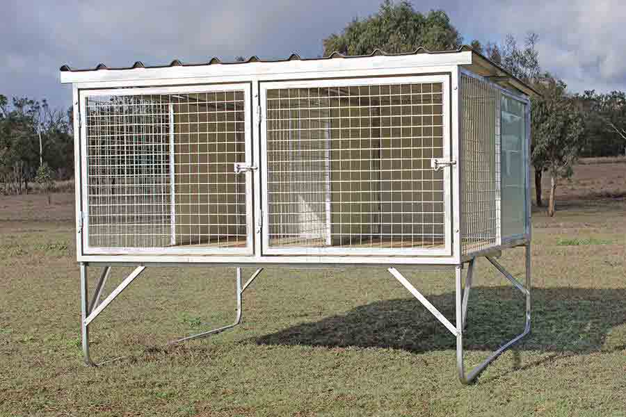 Raised dog hot sale cage